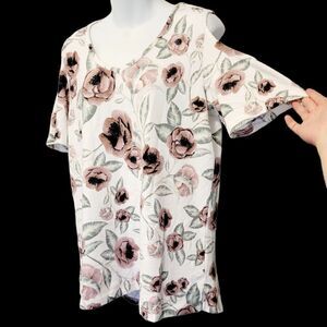 2/$20 Vintage Y2K Le Chateau Flower Pattern Top Blouse Size: Large